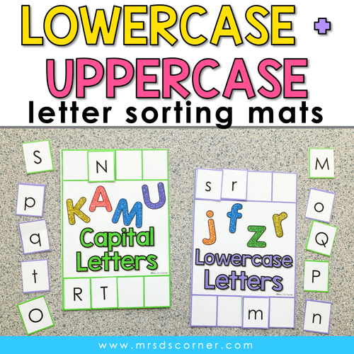 Lowercase and Uppercase Letter Sorting Mats [2 mats included] | Letter Activity