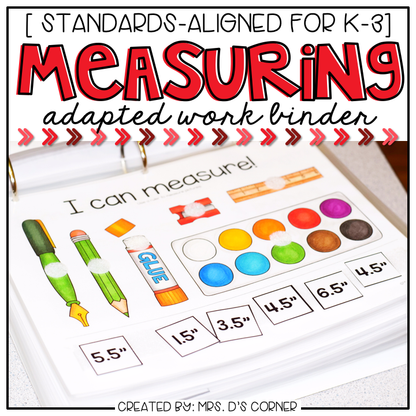 Measurement and Graphing Adapted Work Binder®