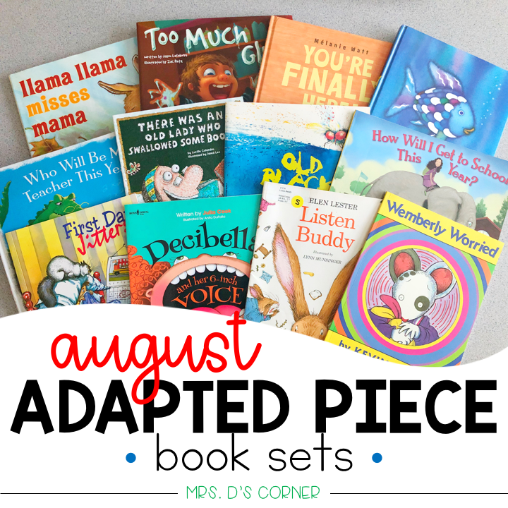 August Adapted Piece Book Set (12 book sets included!)