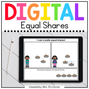 Thanksgiving Equal Shares Digital Activity | Distance Learning