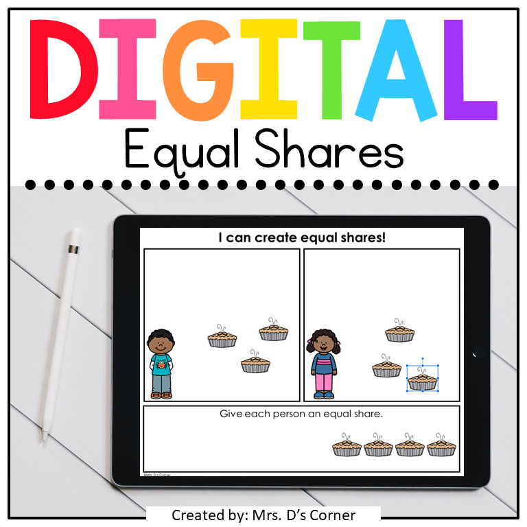 Thanksgiving Equal Shares Digital Activity | Distance Learning