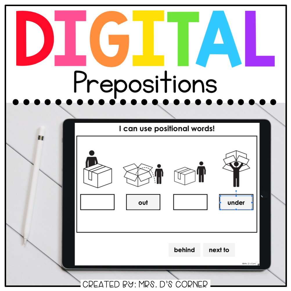 Prepositions + Direction Words Digital Basics for Special Ed | Distance Learning