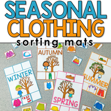 Load image into Gallery viewer, Seasonal Clothing Sorting Mats for Students with Special Needs