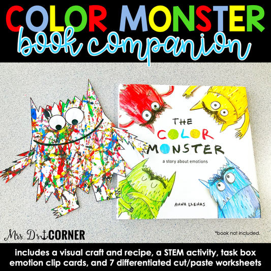 Color Monster Book Companion, Visual Craft and Recipe, and STEM Activity