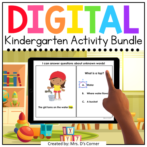 Kindergarten Standards-Aligned Digital Activity Bundle | Distance Learning