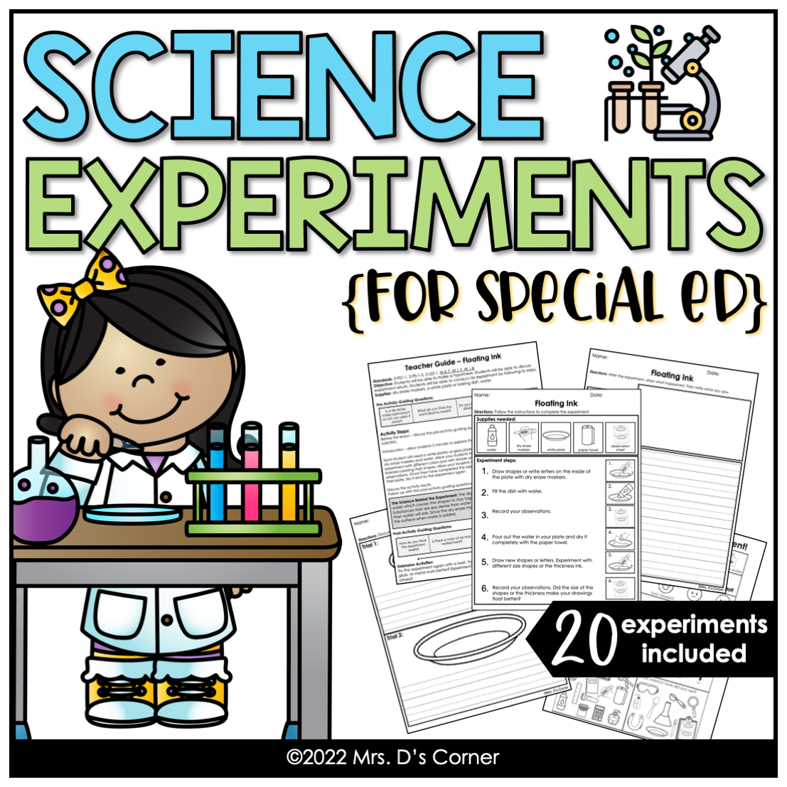 20 Visual Science Experiments for Special Education β mrsdsshop