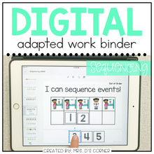 Load image into Gallery viewer, DIGITAL Adapted Work Binder ( Sequencing )