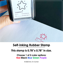 Load image into Gallery viewer, Completed in Self-inking Rubber Stamp | Mrs. D&#39;s Rubber Stamp Collection