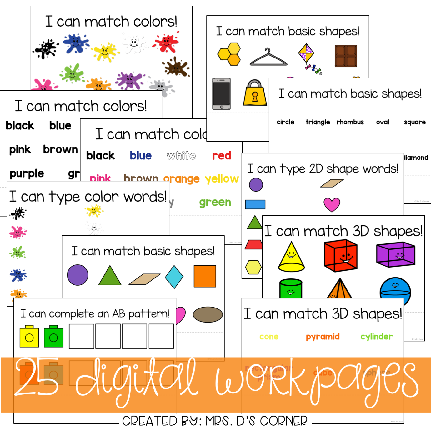 DIGITAL Adapted Work Binder ( Colors Shapes and Patterns )