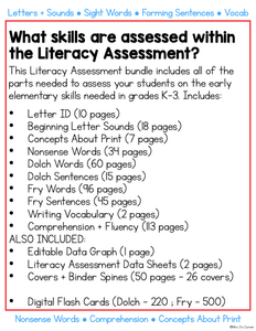 Literacy Assessment for K-3 Basic Skills (for Special Education)