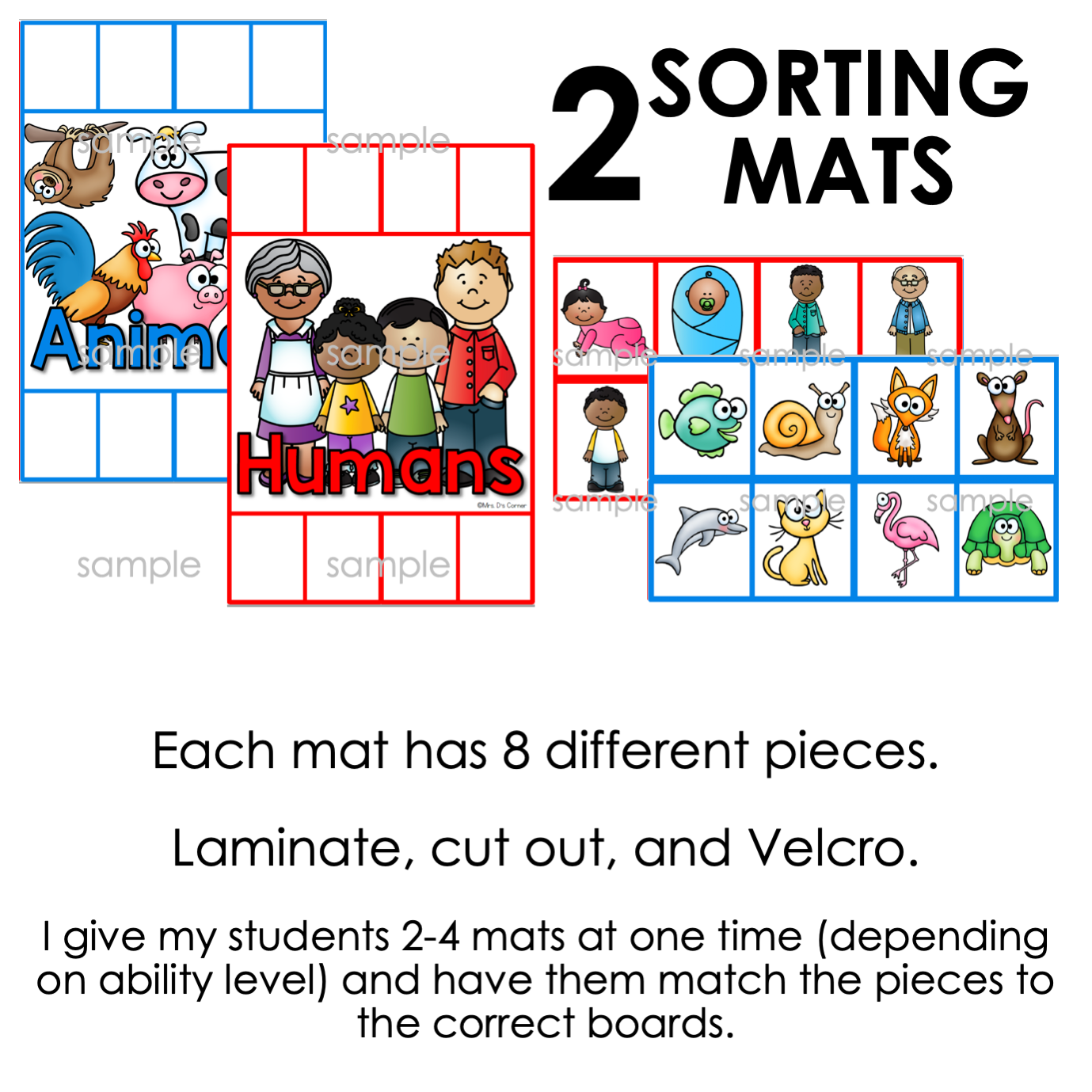 Human or Animal Sorting Mats [2 mats included]