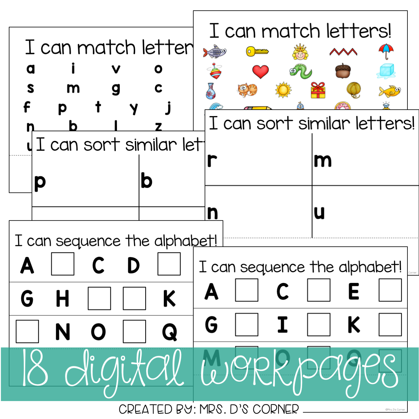 DIGITAL Adapted Work Binder ( Alphabet )