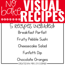 Load image into Gallery viewer, September Visual Recipes with REAL Pictures for Cooking in the Classroom