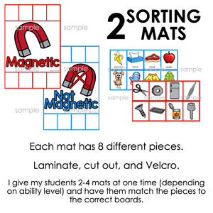 Magnetic and Not Magnetic Sorting Mats [2 mats included] | Magnets Sorting Mats