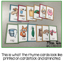 Load image into Gallery viewer, Word Family Rhyme Cards [Color and Black and White]