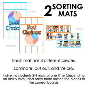 Behavior Sorting Mats [2 mats included] | Good and Bad Behavior Activity
