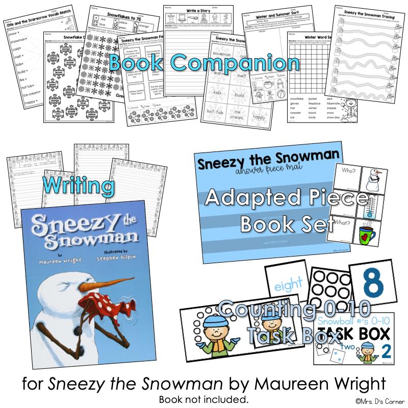 Sneezy the Snowman Book Companion, Activities, and Lesson Plans