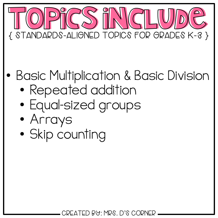 Multiplication and Division Adapted Work Binder®