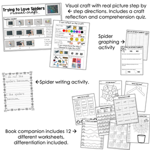 Trying to Love Spiders Book Companion [ Craft, Writing, Graphing, and more! ]