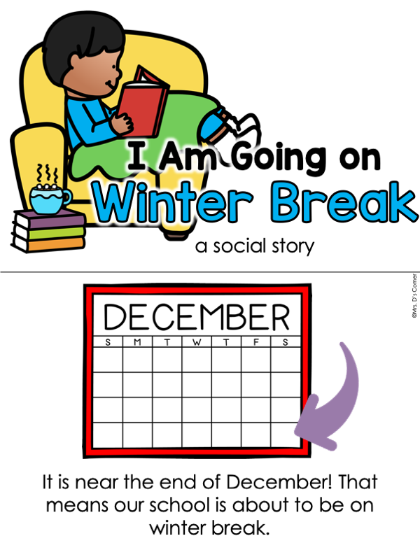 Going on Winter Break Social Story | School Break Story