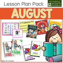 Load image into Gallery viewer, August Lesson Plan Pack | 12 Activities for Math, ELA, + Science