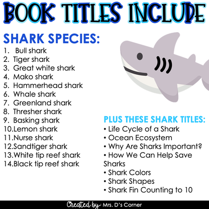 Sharks Adapted Book Bundle [ 21 total adapted books included! ]