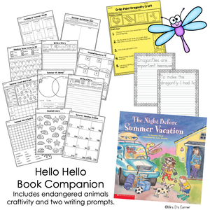 Night Before Summer Vacation Book Companion [Includes Craft + Writing Activity]