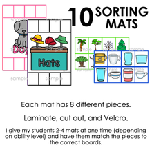 Load image into Gallery viewer, Non-identical Items Sorting Mats [ 10 mats! ] | Non-identical Sorting Activity
