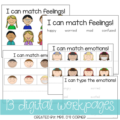 DIGITAL Adapted Work Binder ( Emotions - Feelings )