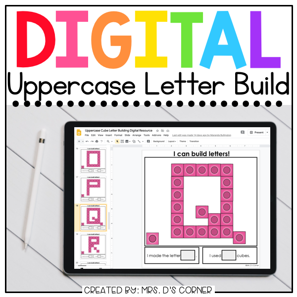 Digital Uppercase Letter Building Activity | 3 Alphabet Activities