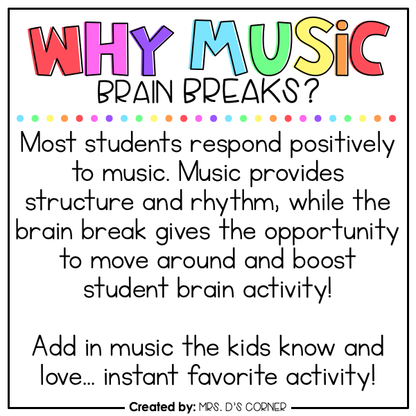 Musical Brain Breaks | Bundle of 8 Songs