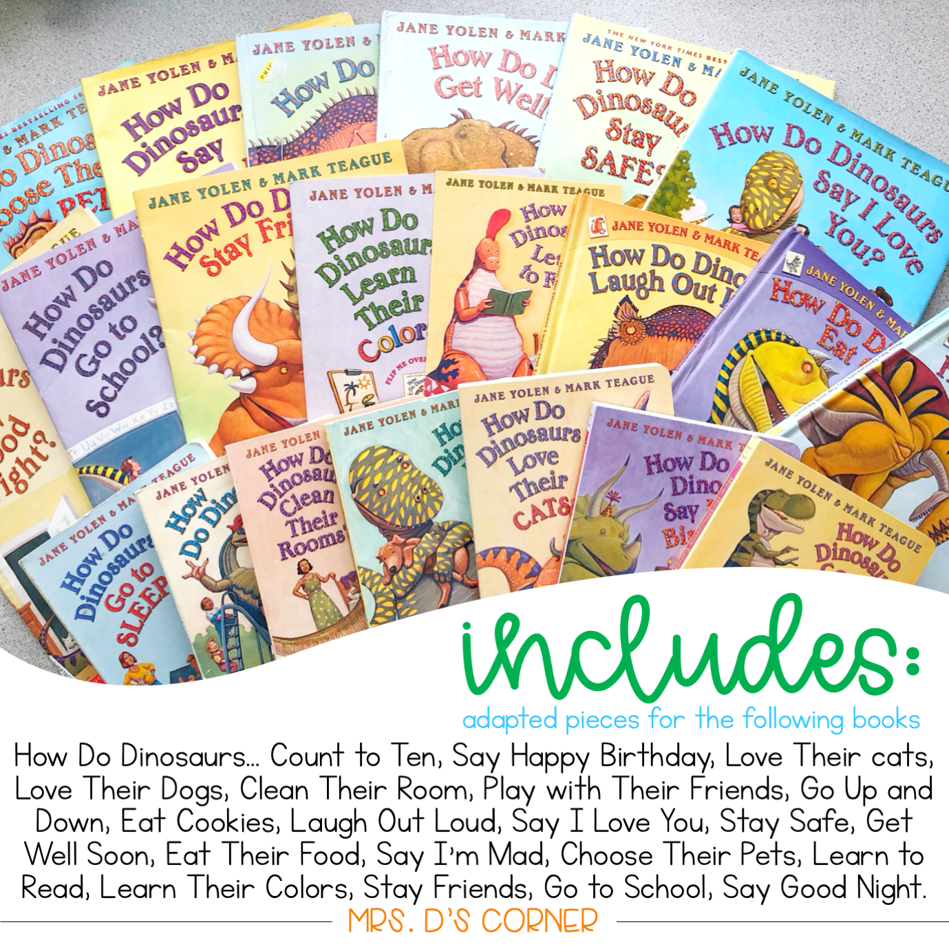 How Do Dinosaurs... Adapted Piece Book Set [21 book sets included!] Jane Yolen