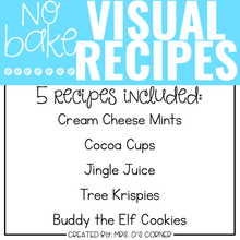Load image into Gallery viewer, December Visual Recipes with REAL Pictures for Cooking in the Classroom