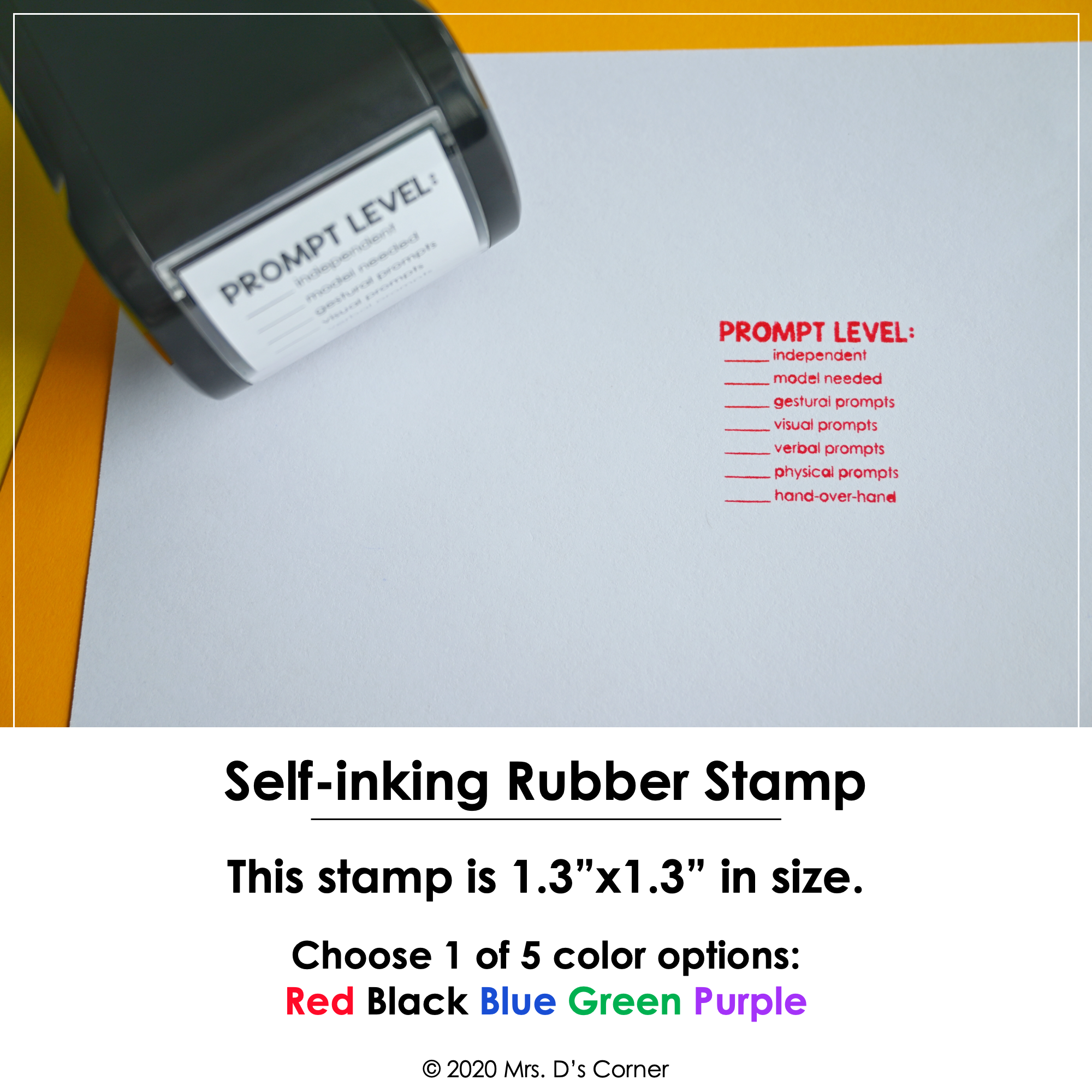 Data Collected Self-inking Rubber Stamp