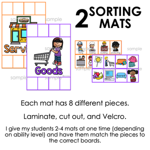 Goods and Services Activity Sorting Mats [2 mats included]