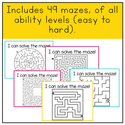 Fine Motor Skills Practice (Mazes) | Distance Learning