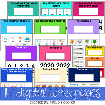 Digital Calendar Routine for Special Ed | Distance Learning Morning Meeting