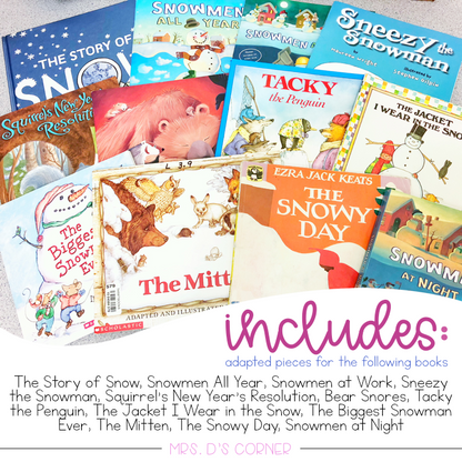 January Adapted Piece Book Sets [ 12 book sets included! ]