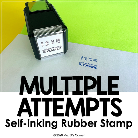 Multiple Attempts Self-inking Rubber Stamp | Mrs. D's Rubber Stamp Collection