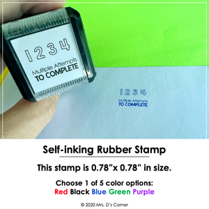 Multiple Attempts Self-inking Rubber Stamp | Mrs. D's Rubber Stamp Collection