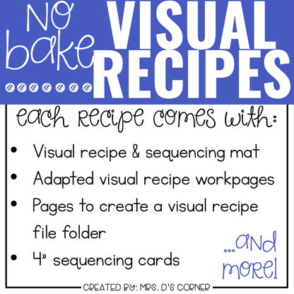 January Visual Recipes with REAL Pictures for Cooking in the Classroom