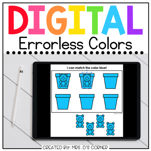Colors Digital Errorless Learning Activity | Distance Learning