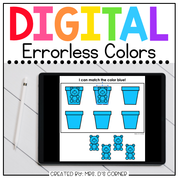 Colors Digital Errorless Learning Activity | Distance Learning