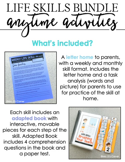 Anytime Activity Bundle | Life Skills Curriculum | Life Skills Centers Bundle