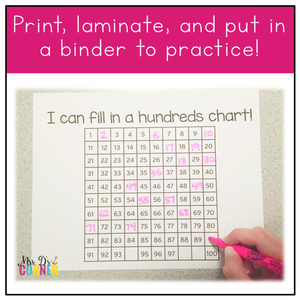 Fine Motor Skills Practice (Hundreds Charts) | Distance Learning