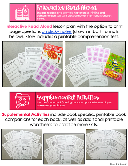 Connected Cooking Veggies Unit 2 | Interactive Read Aloud, Visual Recipe + More!