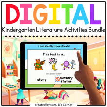 Load image into Gallery viewer, Kindergarten Literature Standards-Aligned Digital Activity Bundle
