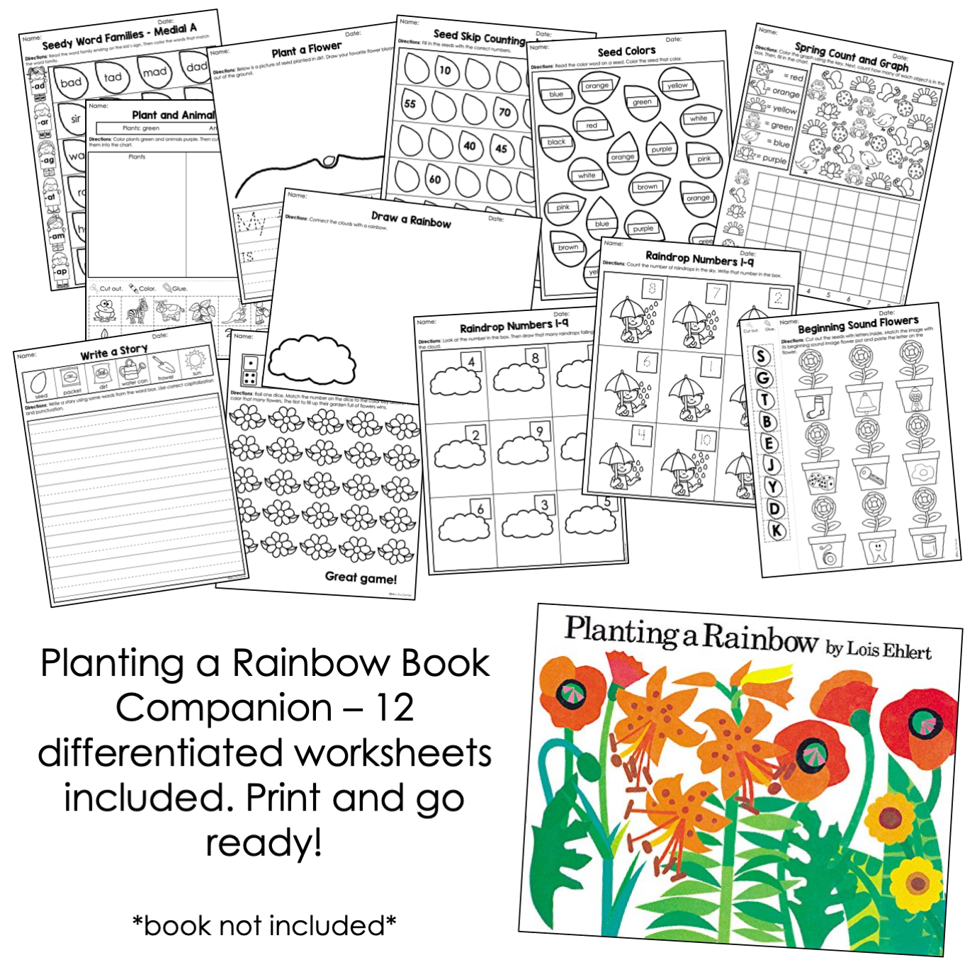 Planting a Rainbow Book Companion [ Craft, Writing Activity, and more! ]