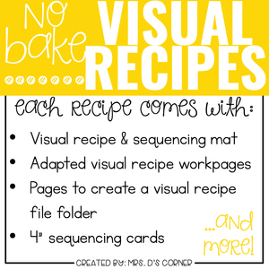 YEAR BUNDLE Visual Recipes with REAL pictures - Cooking in the Classroom