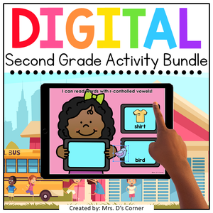 Second Grade Standards-Aligned Digital Activity Bundle | Distance Learning